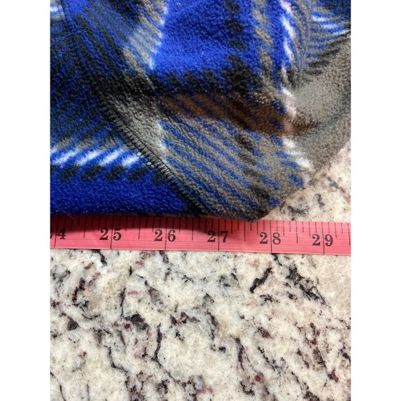Vintage Marsh Landing Mens Fleece Jacket Large Blue Plaid Outerwear Cabincore - Picture 5 of 6